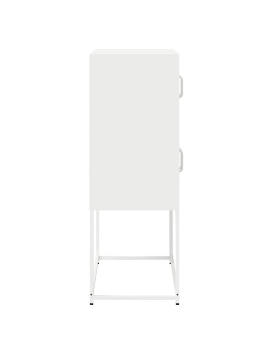Skříň highboard bílá 68x39x107 cm ocel