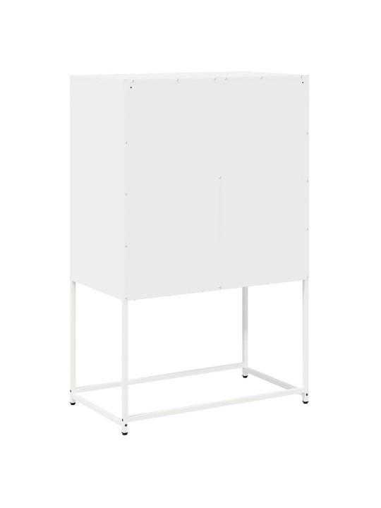 Skříň highboard bílá 68x39x107 cm ocel