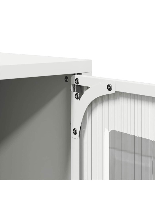 Skříň highboard bílá 68x39x107 cm ocel