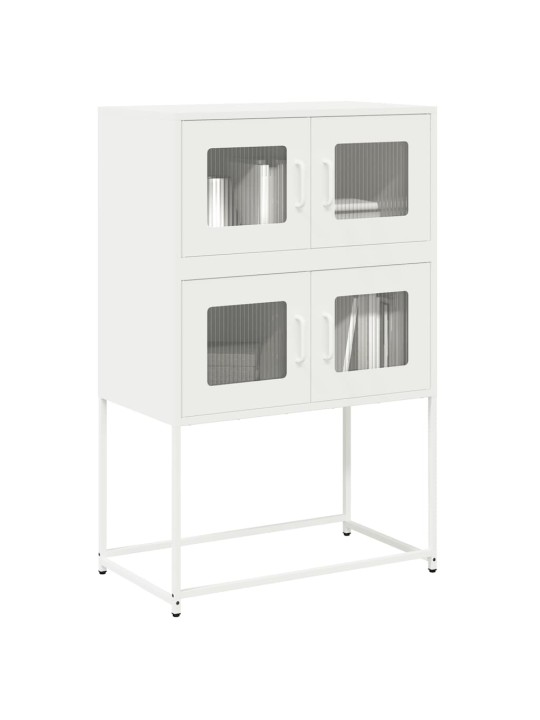 Skříň highboard bílá 68x39x107 cm ocel