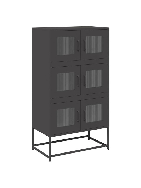 Skříň highboard černá 68x39x123 cm ocel