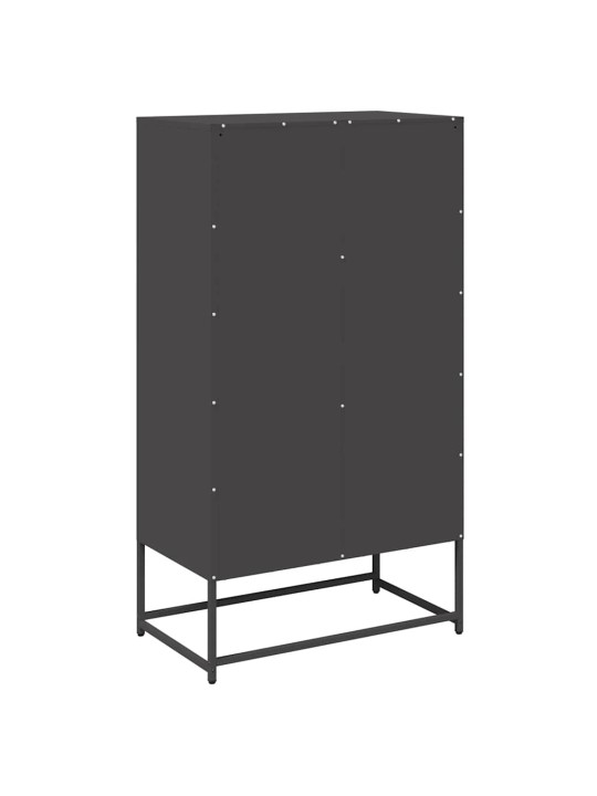 Skříň highboard černá 68x39x123 cm ocel