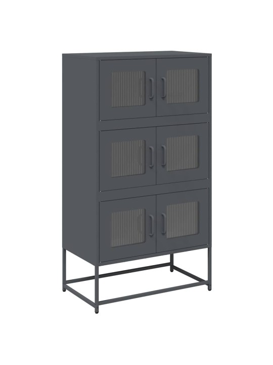 Skříň highboard antracitová 68x39x123 cm ocel