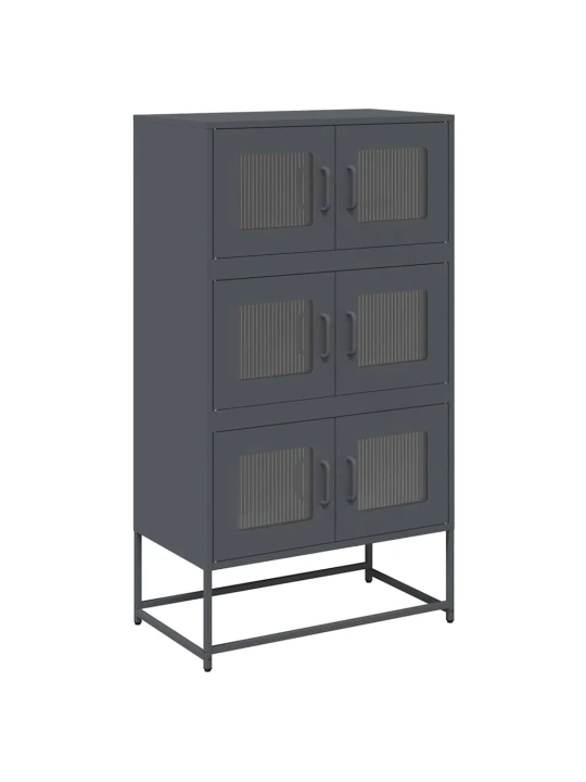 Skříň highboard antracitová 68x39x123 cm ocel