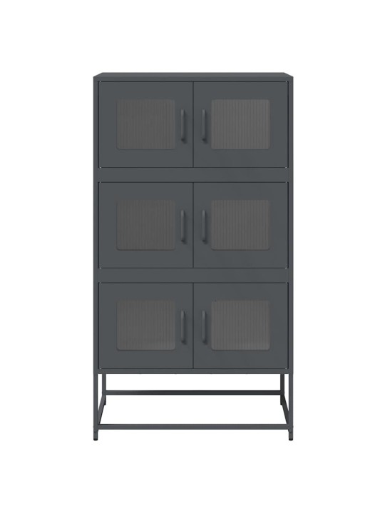 Skříň highboard antracitová 68x39x123 cm ocel