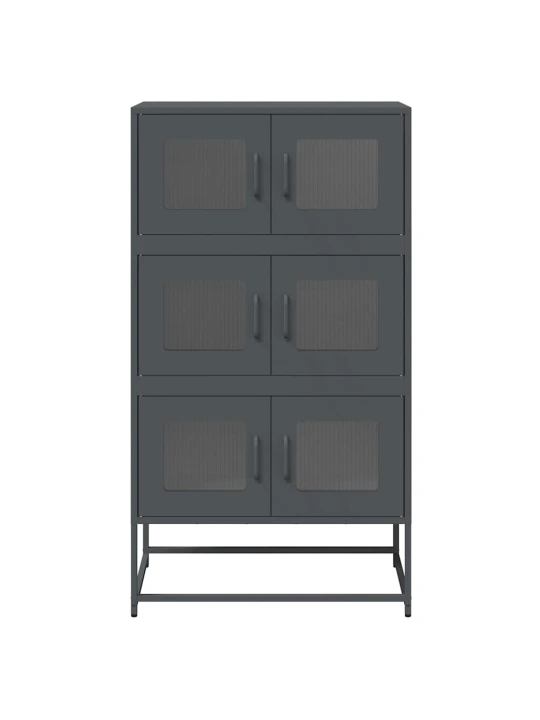 Skříň highboard antracitová 68x39x123 cm ocel