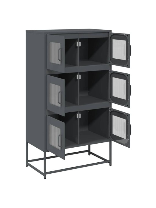 Skříň highboard antracitová 68x39x123 cm ocel