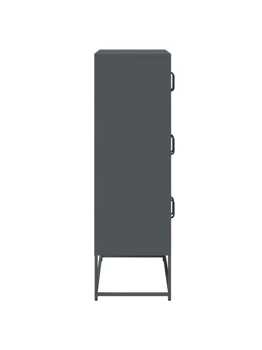 Skříň highboard antracitová 68x39x123 cm ocel