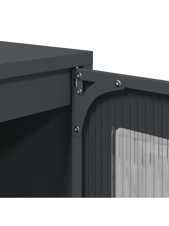 Skříň highboard antracitová 68x39x123 cm ocel