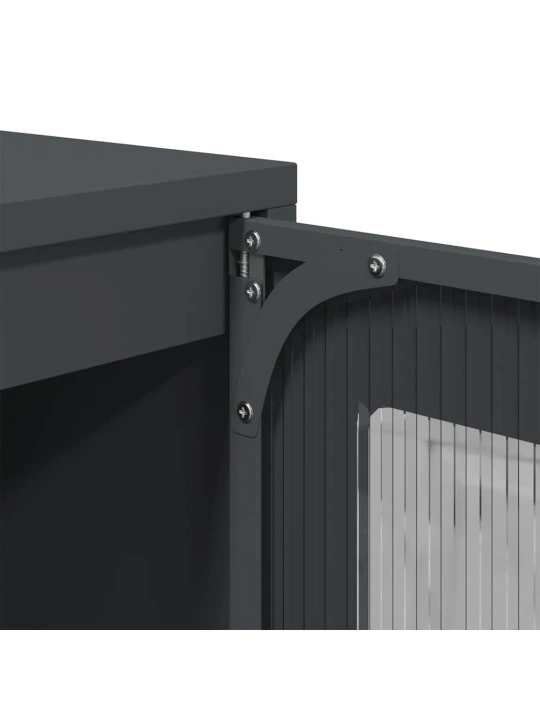 Skříň highboard antracitová 68x39x123 cm ocel