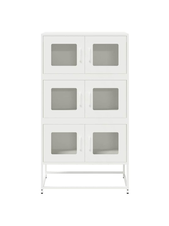 Skříň highboard bílá 68x39x123 cm ocel