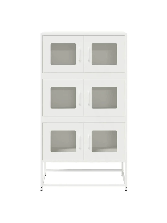 Skříň highboard bílá 68x39x123 cm ocel