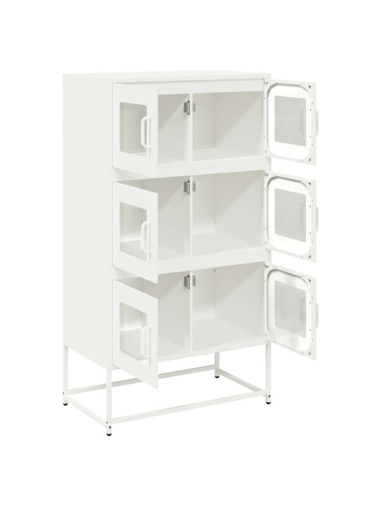 Skříň highboard bílá 68x39x123 cm ocel