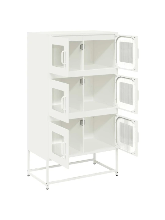 Skříň highboard bílá 68x39x123 cm ocel