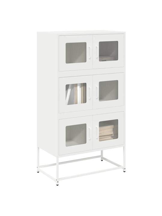 Skříň highboard bílá 68x39x123 cm ocel