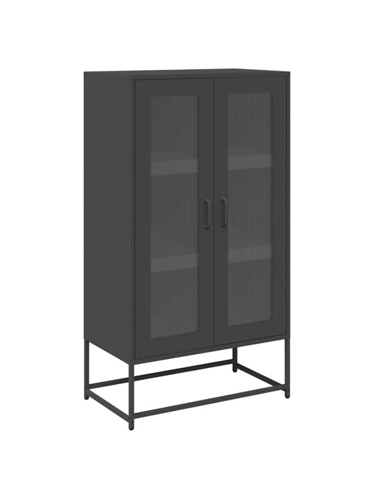 Skříň highboard černá 68x39x123 cm ocel