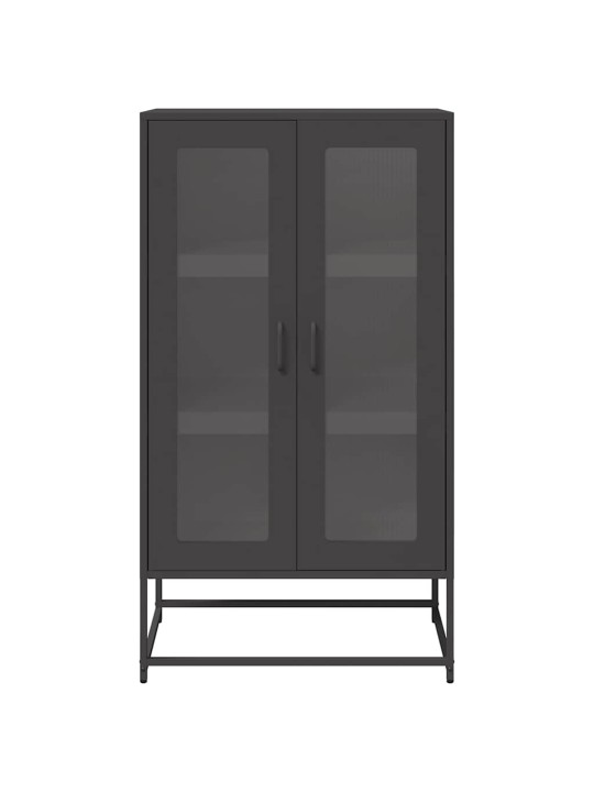Skříň highboard černá 68x39x123 cm ocel