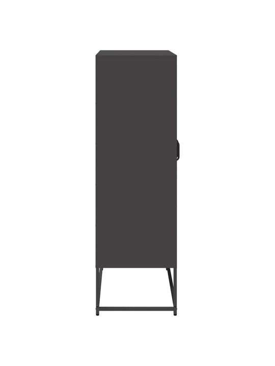 Skříň highboard černá 68x39x123 cm ocel