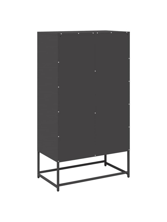 Skříň highboard černá 68x39x123 cm ocel