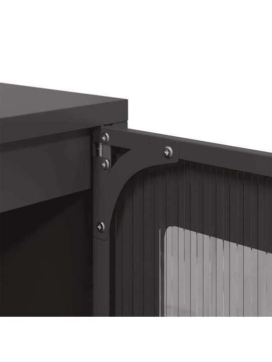 Skříň highboard černá 68x39x123 cm ocel
