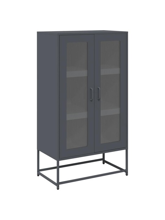 Skříň highboard antracitová 68x39x123 cm ocel