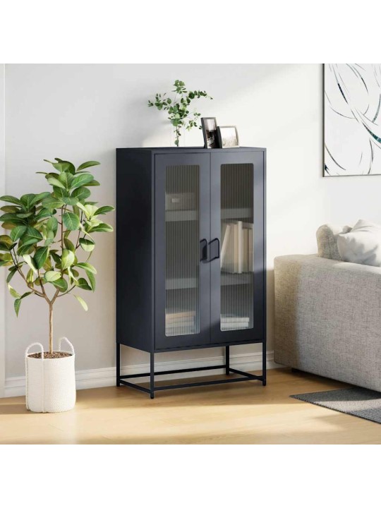 Skříň highboard antracitová 68x39x123 cm ocel