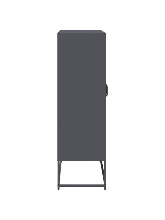 Skříň highboard antracitová 68x39x123 cm ocel