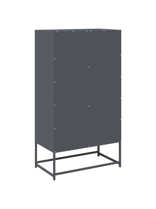 Skříň highboard antracitová 68x39x123 cm ocel