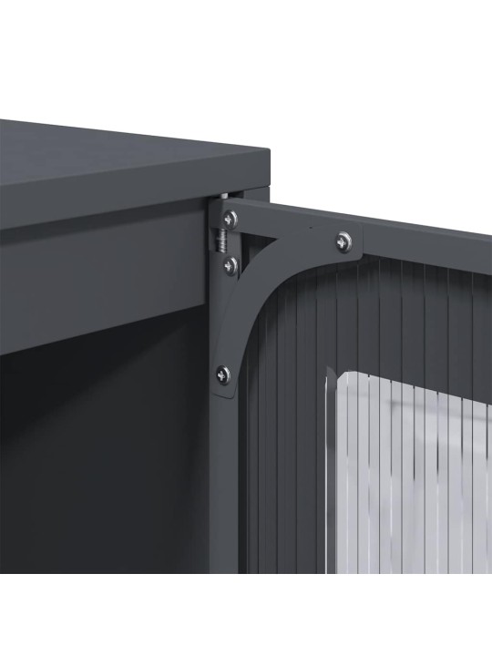 Skříň highboard antracitová 68x39x123 cm ocel