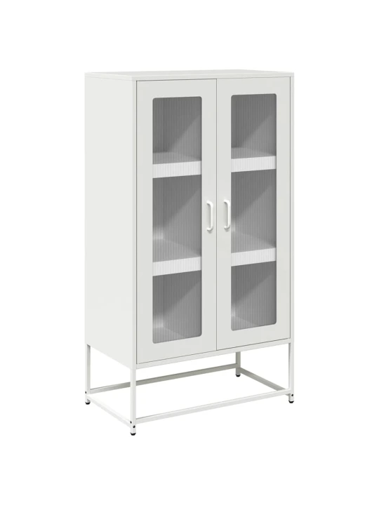 Skříň highboard bílá 68x39x123 cm ocel