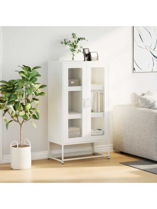 Skříň highboard bílá 68x39x123 cm ocel