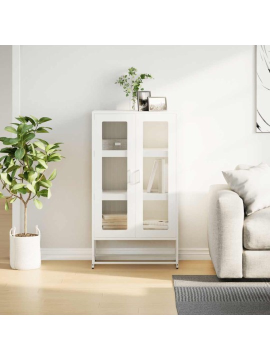 Skříň highboard bílá 68x39x123 cm ocel