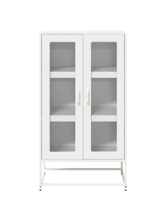 Skříň highboard bílá 68x39x123 cm ocel