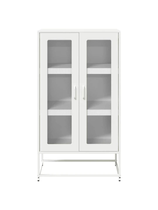 Skříň highboard bílá 68x39x123 cm ocel
