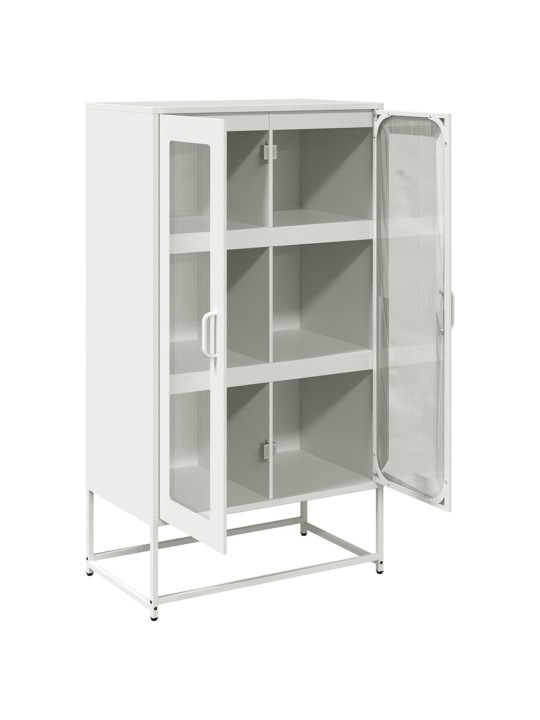 Skříň highboard bílá 68x39x123 cm ocel