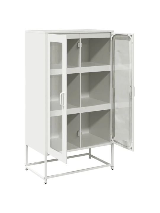 Skříň highboard bílá 68x39x123 cm ocel