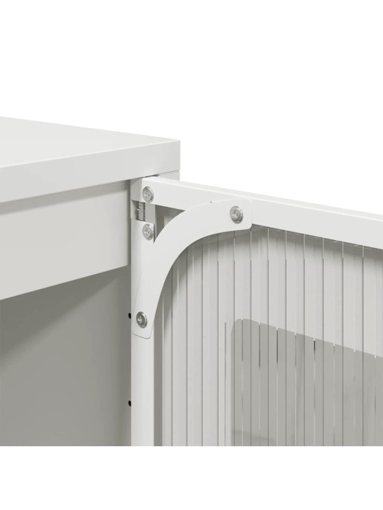 Skříň highboard bílá 68x39x123 cm ocel