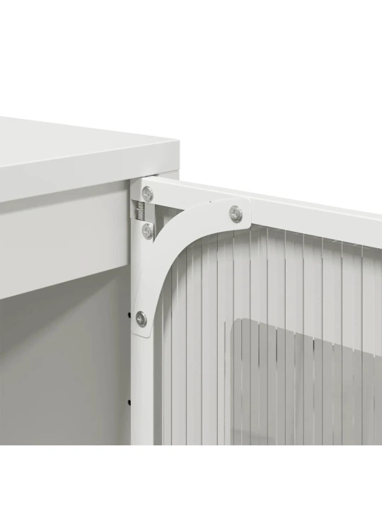 Skříň highboard bílá 68x39x123 cm ocel