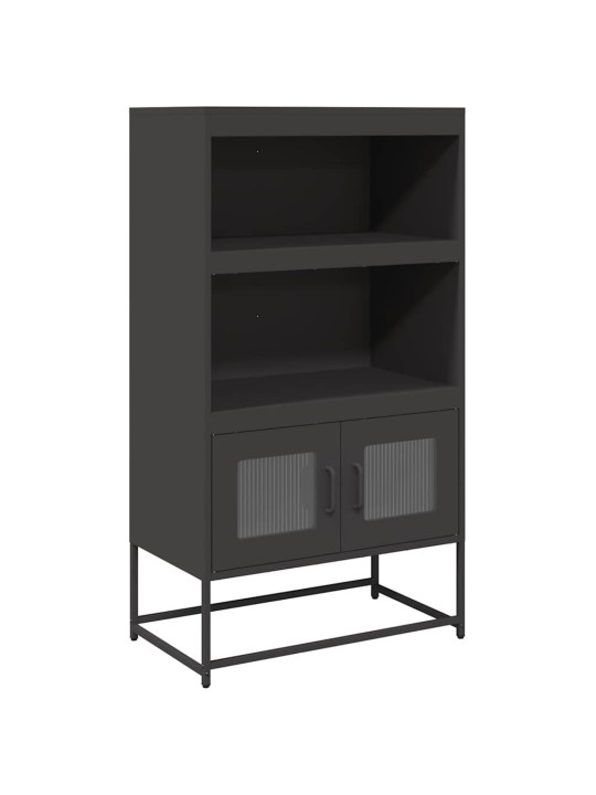 Skříň highboard černá 68x39x123 cm ocel