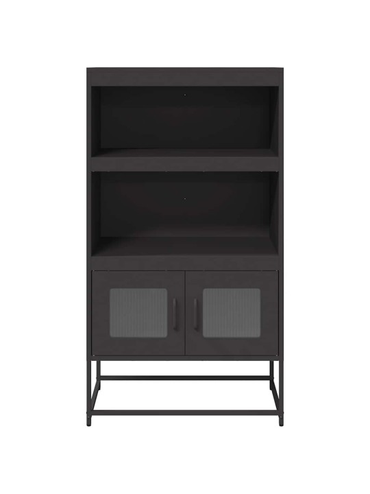 Skříň highboard černá 68x39x123 cm ocel