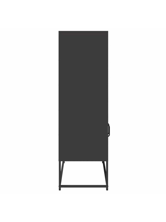Skříň highboard černá 68x39x123 cm ocel
