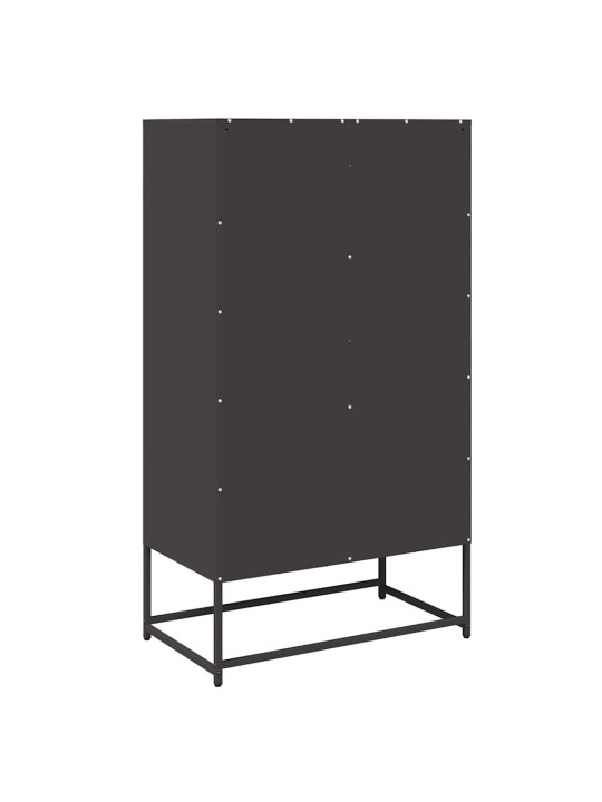 Skříň highboard černá 68x39x123 cm ocel