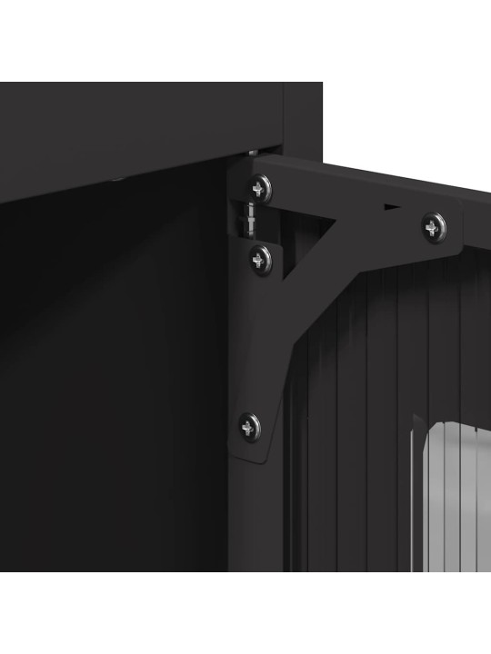 Skříň highboard černá 68x39x123 cm ocel