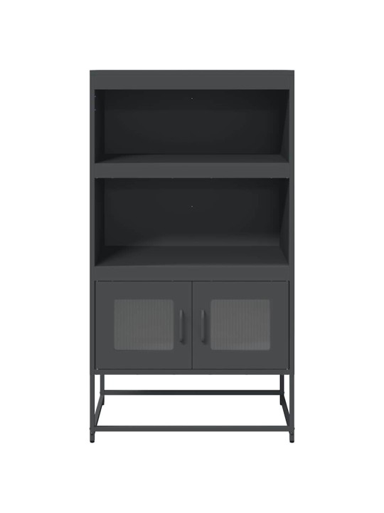 Skříň highboard antracitová 68x39x123 cm ocel