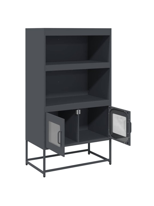 Skříň highboard antracitová 68x39x123 cm ocel