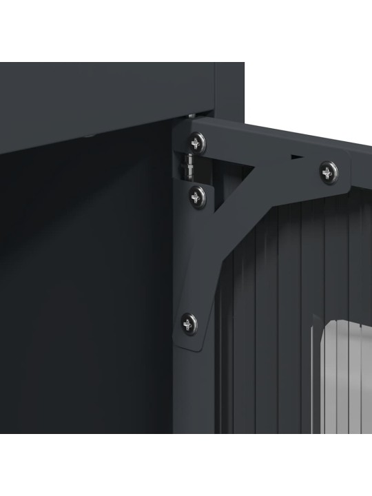 Skříň highboard antracitová 68x39x123 cm ocel