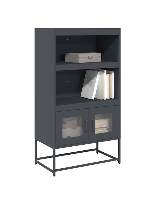 Skříň highboard antracitová 68x39x123 cm ocel