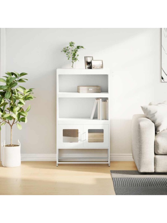 Skříň highboard bílá 68x39x123 cm ocel