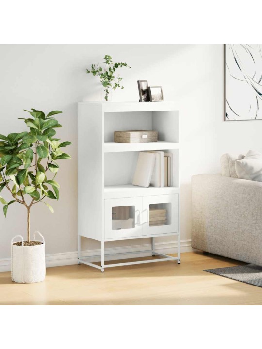 Skříň highboard bílá 68x39x123 cm ocel