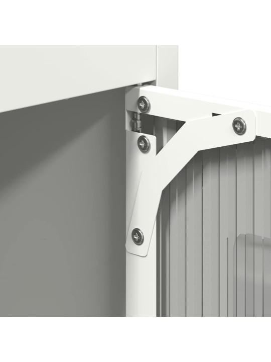 Skříň highboard bílá 68x39x123 cm ocel